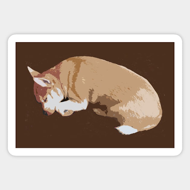 Sleeping Dog Magnet by Klssaginaw